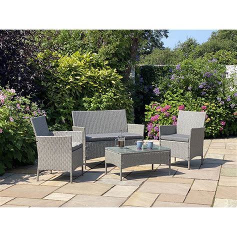 Rosalind Wheeler Carlena Allweather Rattan Person Seating Group With