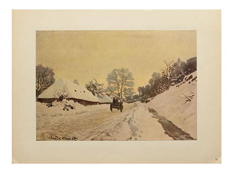 After Claude Monet A Cart On A Snowy Road At Honfleur First