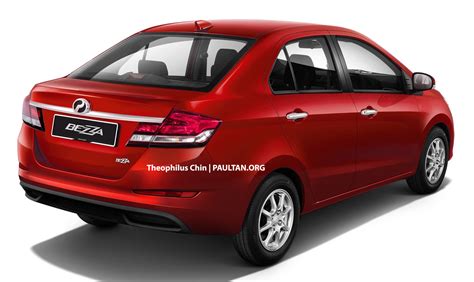 Perodua Bezza Facelift Render Rear Paul Tan S Automotive News