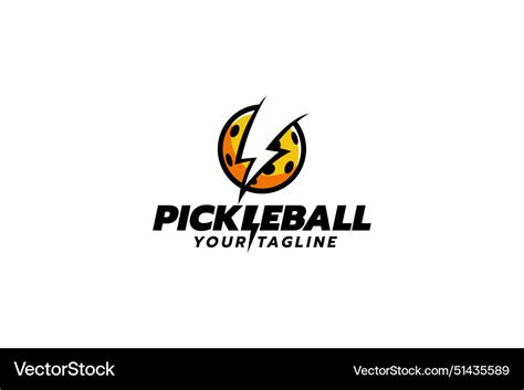 Simple Pickleball Logo With A Combination Vector Image