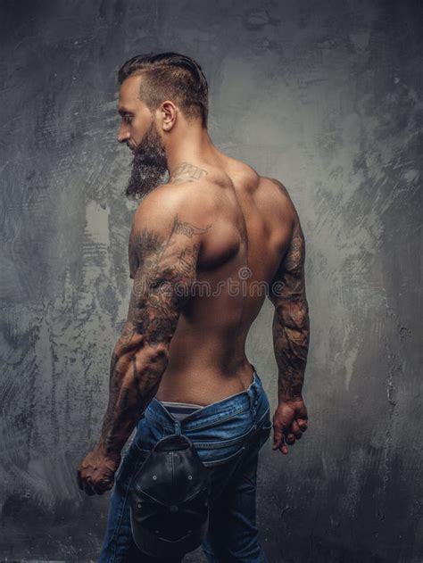 Shirtless Muscular Guy From Back Stock Photo Image Of Person