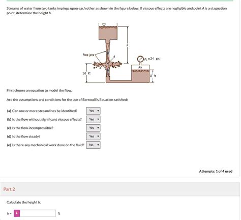 Solved Streams Of Water From Two Tanks Impinge Upon Each Other As