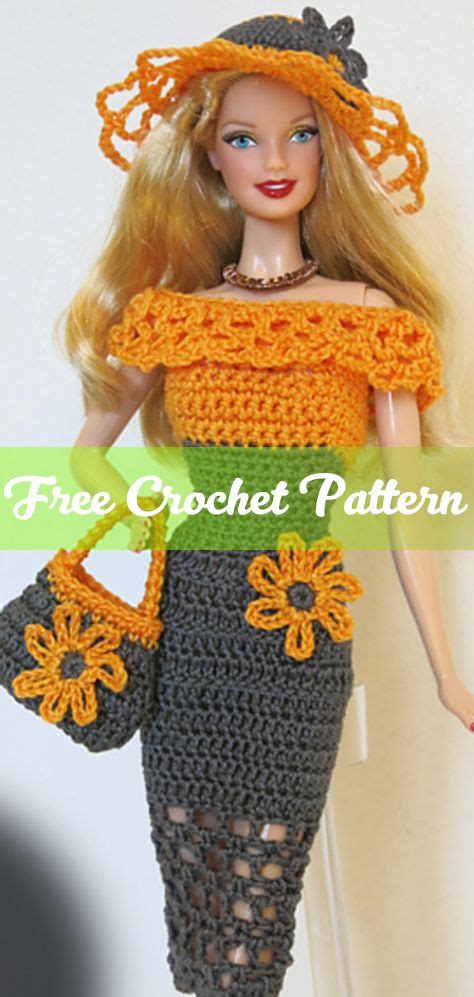 Barbie Simple Sheath Dress Free Crochet Pattern 58 OFF