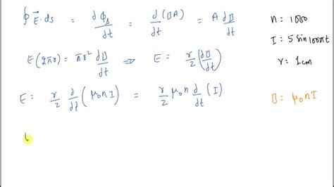 SOLVED A Long Solenoid With 1000 Turns Per Meter And Radius 2 00