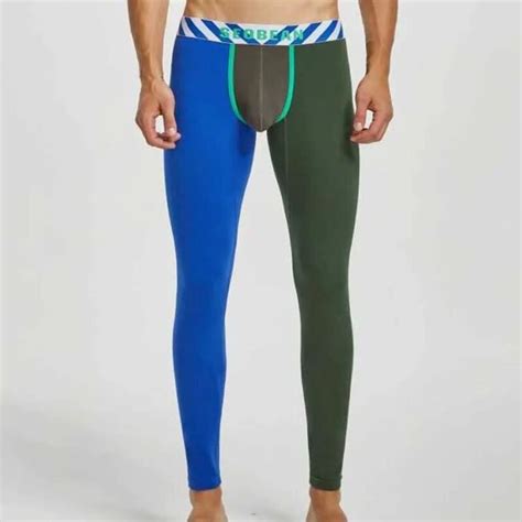 Ensemble de lingerie Blue Green Coton Longs caleçons sexy Sous vêtements thermiques