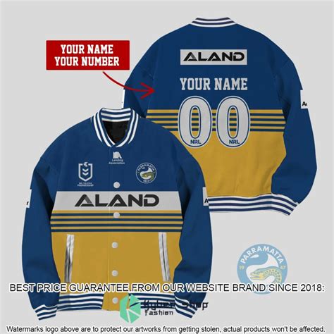 Best 2023 Parramatta Eels Custom Baseball Jacket Boxbox Branding