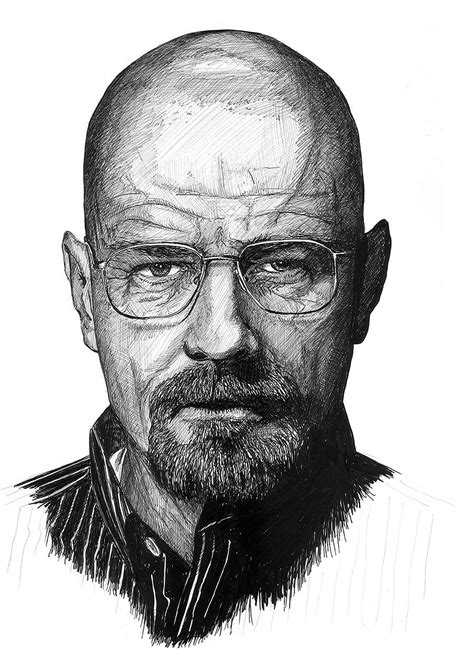 Walter White Illustration By Sean Prison Break Walter White Drawing