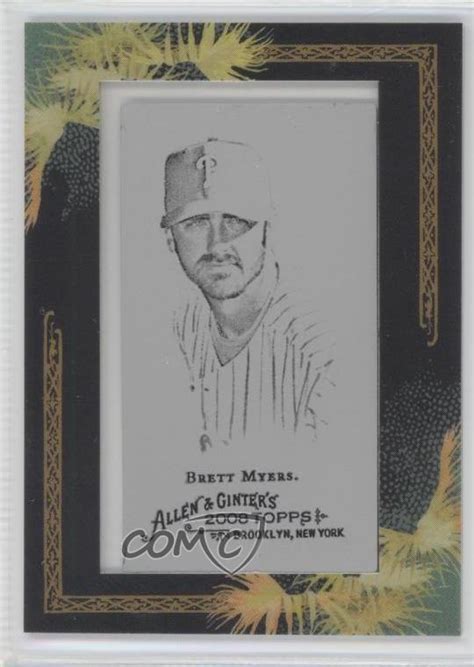 2008 Topps Allen Ginter S Printing Plate Mini Black Framed 216