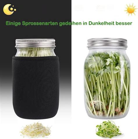 Sprossenglas Keimglas Er Set Ml Mit St Nder Wanne Kaufen Auf