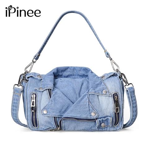 Ipinee Designer Denim Handbags Casual Women Messenger Bags Jean Bags