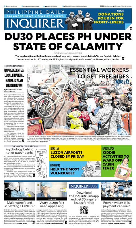 Philippine Daily Inquirer offers its electronic version for free