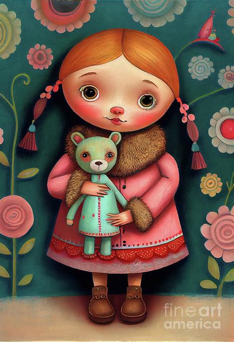 Masha And Bear Painting By Vincent Monozlay Fine Art America