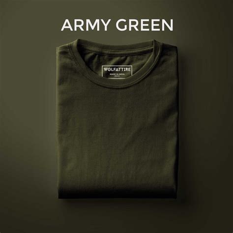 Buy Army Green t-Shirt for Men online in India – Wolfattire