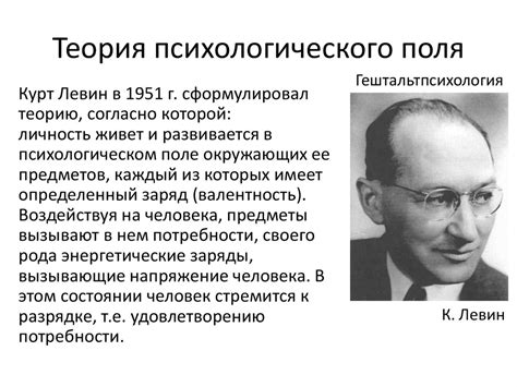 Основные положения теории поля К. Левина - презентация онлайн