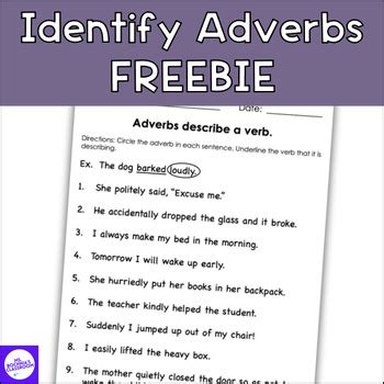 Free Identifying Adverbs Review Worksheet Grammar Parts Of Speech