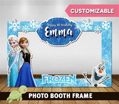 Frozen Booth Frame Frozen Selfie Frame Frozen Birthday Frozen