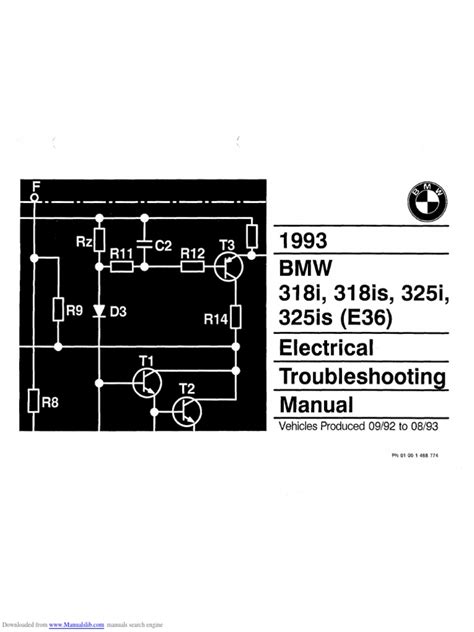 Bmw 318i 318is 325i 325is E36 1993 Electrical Wiring Diagrams Pdf Bmw Luxury Vehicles