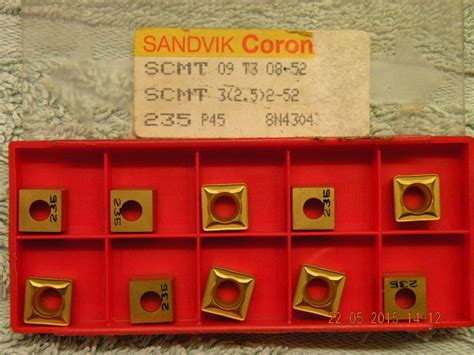 X10 Sandvik SCMT 09T308 52 235 P45 Carbide Inserts SCMT 3 2 5 2 52