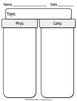 Pros And Cons Comparison Chart