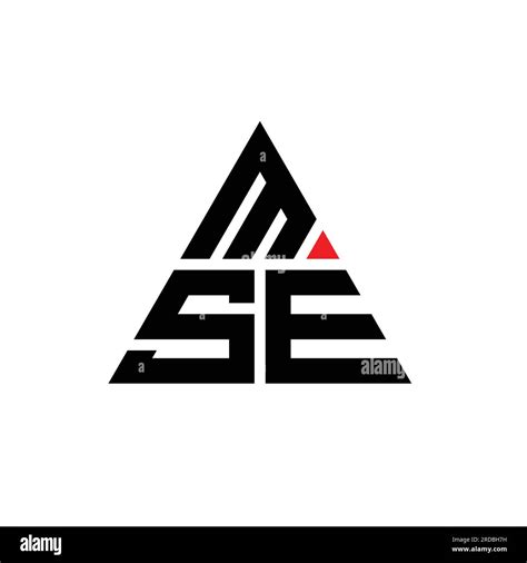 Mse Triangle Letter Logo Design With Triangle Shape Mse Triangle Logo