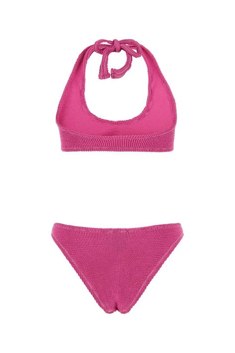 Reina Olga Fuchsia Stretch Nylon Pilou Set Bikini Reina Olga