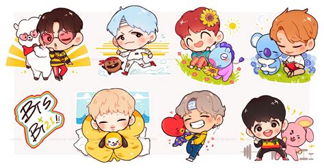 Pin By Clarissa Cunha On Bts Fanart Bts Chibi Chibi Bts Fanart