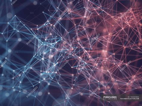 Abstract Network Of Lines And Connecting Dots Illustration