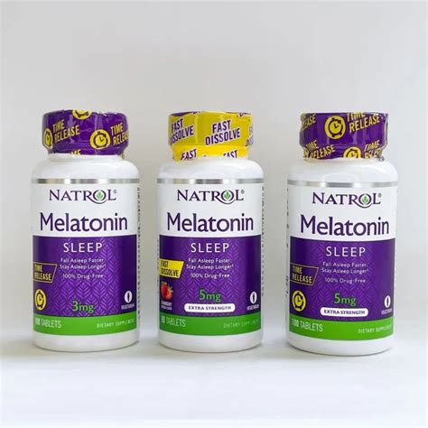 MT015 On Hand Natrol Melatonin Time Release Extra Strength Or Fast