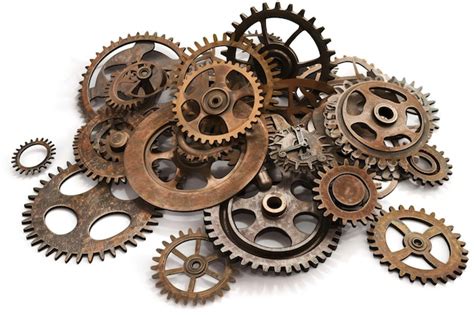 Premium AI Image Cogs Isolated On White Background AI Generated