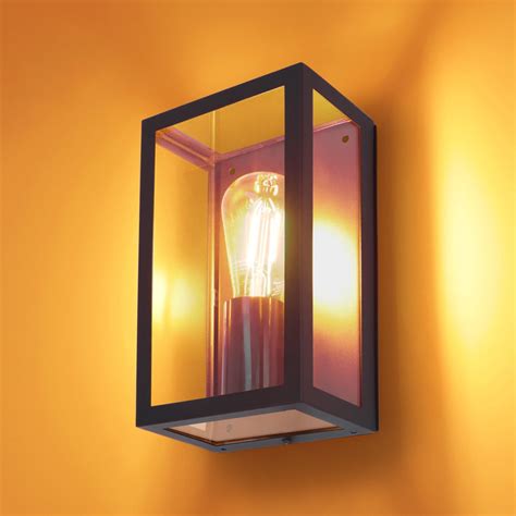 Hoftronic Stella Wandlamp Zwart Ip Spatwaterdicht Exclusief