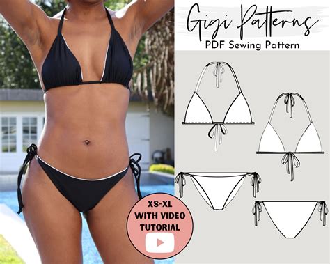 Bikini Pattern Swimsuit Pattern Sewing Patterns Triangle