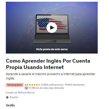 Curso Gratis Para Aprender Ingl S Udemy Ofertu