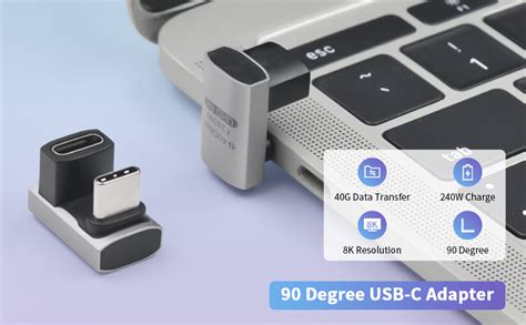 Duttek Usb C U Adapter Pack Usb C Degree Adapter Support Gbps