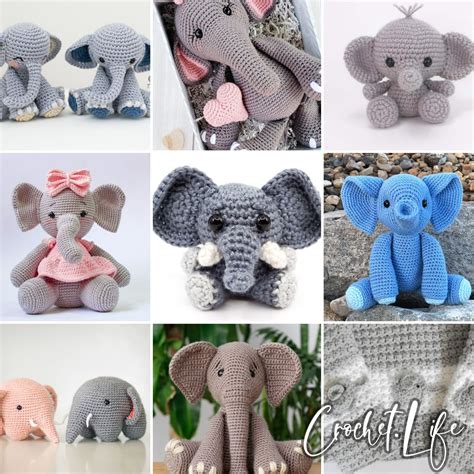 Elnora The Elephant Crochet Pattern Safari Crochet Pattern Elephant