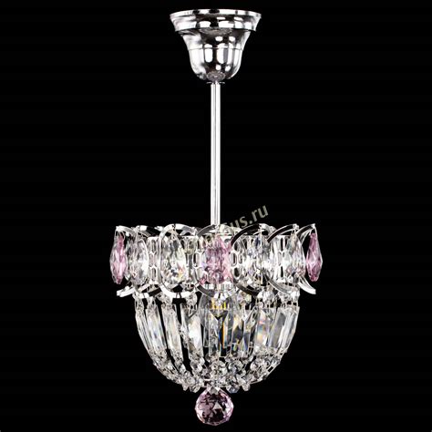 Люстра Астра Купол №1 с подвесом Розовая Гусь-Хрустальный купить в ...