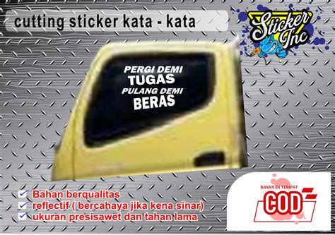 Cutting Sticker Kata Kata Motivasi Kata Kata Lucu Demi Tugas Untuk