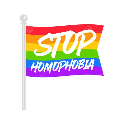 Lgbt Diversity Flag With Anti Homophobia Message Rainbow Flag Stop