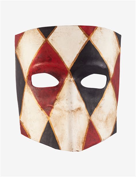 Classic Checked Bauta Venetian Mask For Sale