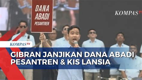 Gibran Klaim Dana Pesantren Dan Kis Lansia Sebagai Program Unggulan