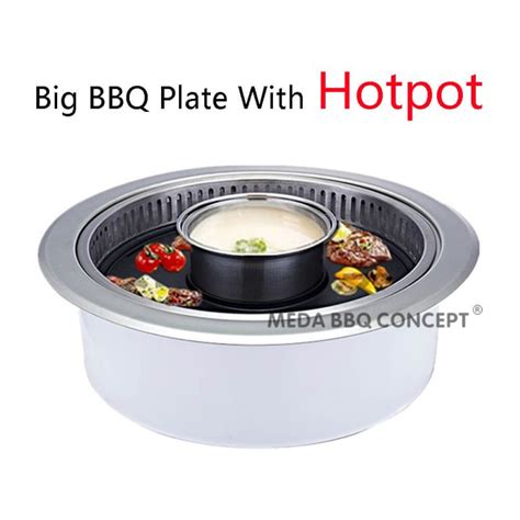 Wholesale Restaurant Smokeless Electric Korean Hot Pot Bbq Grill