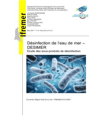 Remplissable En Ligne Archimer Ifremer Dsinfection De L Eau De