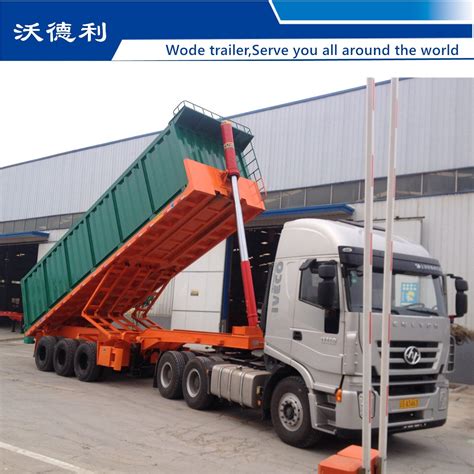 Axle U Shape Type Dump Tipper Tipping Semi Trailer For Construction