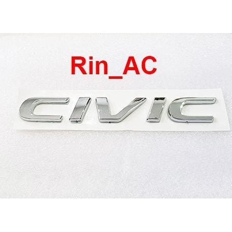 Emblem Logo Lambang Tulisan Civic Kap Bagasi Begasi Belakang Honda