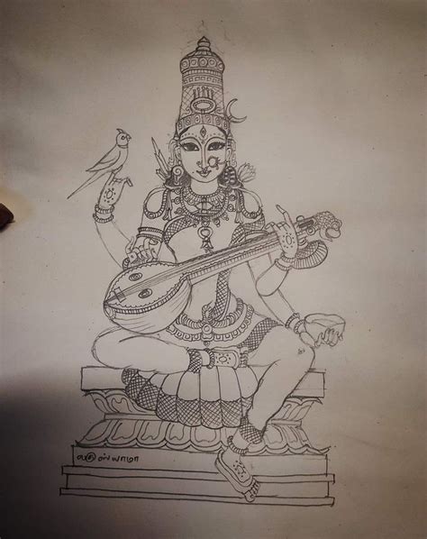 Pin By Viji Chidam On Art Sketches Indian Art Paintings God Art