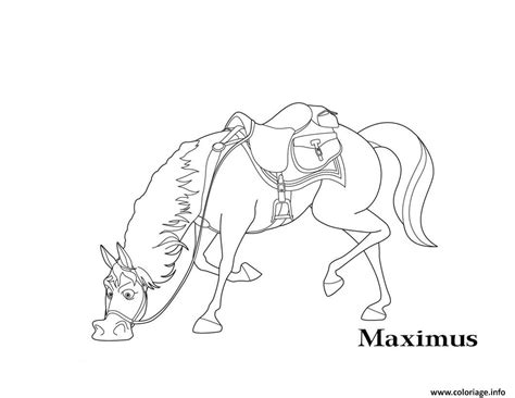 Coloriage Raiponce Maximus Cheval Dessin Raiponce à Imprimer