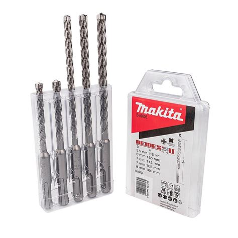 Makita B 59003 5 Piece Nemesis II SDS Plus Drill Bit Set Power Tool