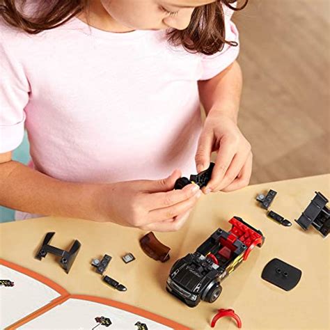 MEGA Hot Wheels Building Toy Race Car Playset Cadillac ATS V With Pieces Micro Action