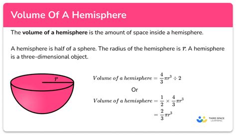 Volume Of A Hemisphere Steps Examples Worksheet