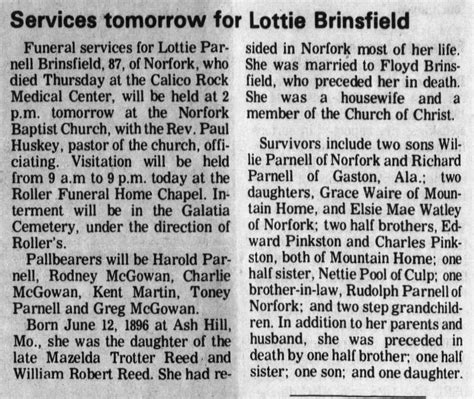 Lottie Reed Brinsfield (1896-1984) - Find a Grave Memorial