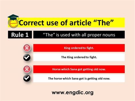 10 Rules Of Definite Article With Examples Engdic